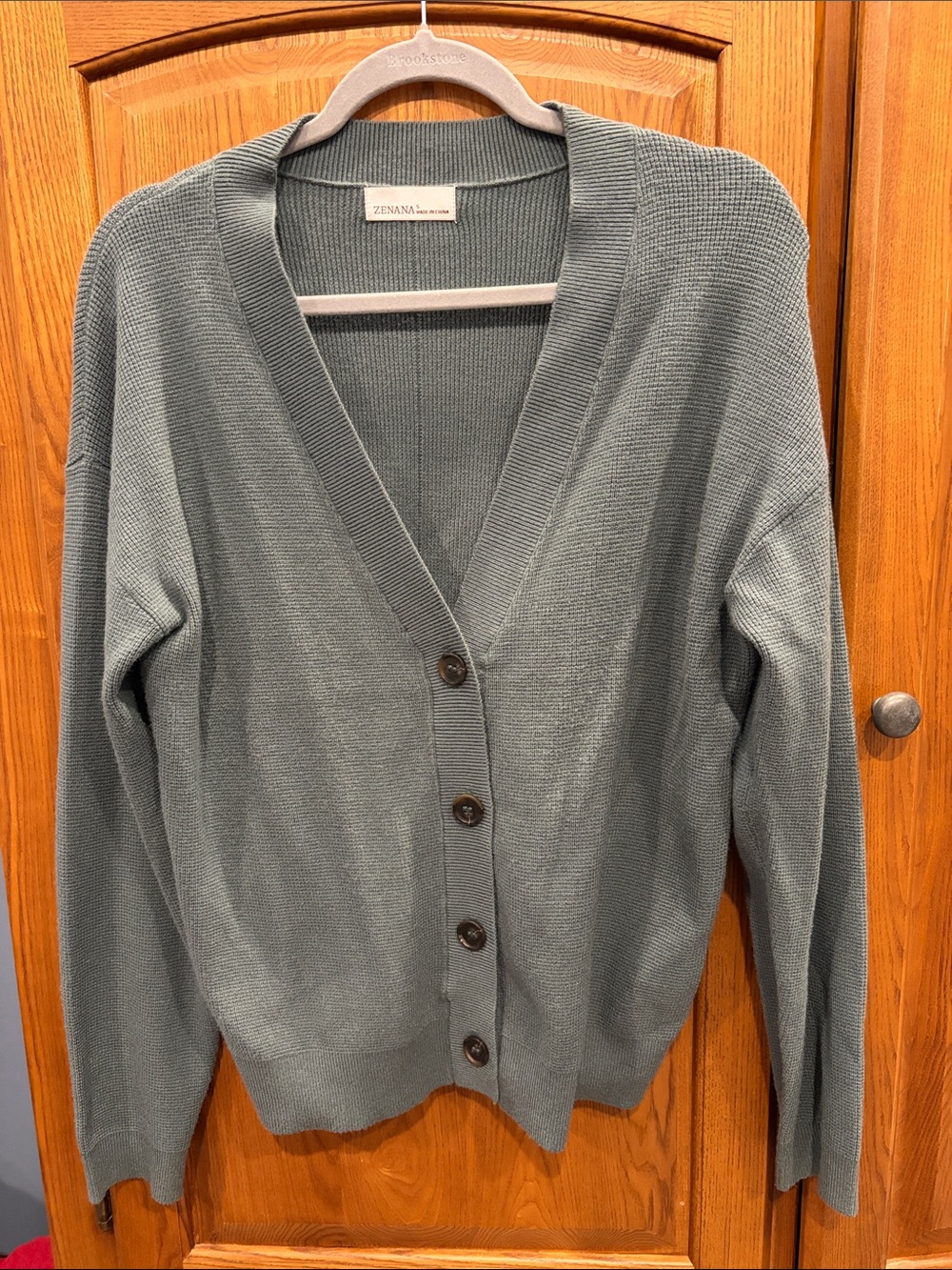 NWOT Zenana Outfitters Relaxed Sage Green Button-Front Cardigan size small
